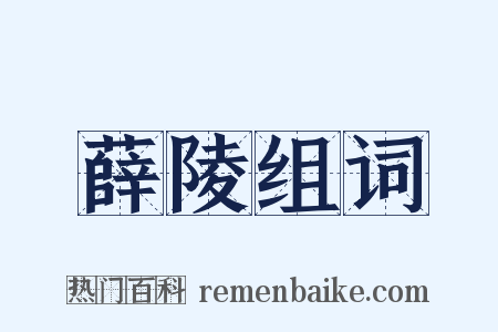 薛陵组词是什么意思的图片
